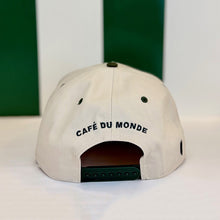 Upside Down Beignets Cap in Beige / Dark Green